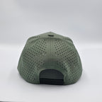 Green cap with perforated design on a white background variant-classic-57cm-to-59cm-stratos-green