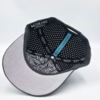 Black and gray cap with patterned brim on a light gray background variant-classic-57cm-to-59cm-carbon-charcoal