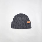 Charcoal Merino Wool Beanie front view variant-charcoal