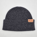 Charcoal Merino Wool Beanie front view 2 variant-charcoal
