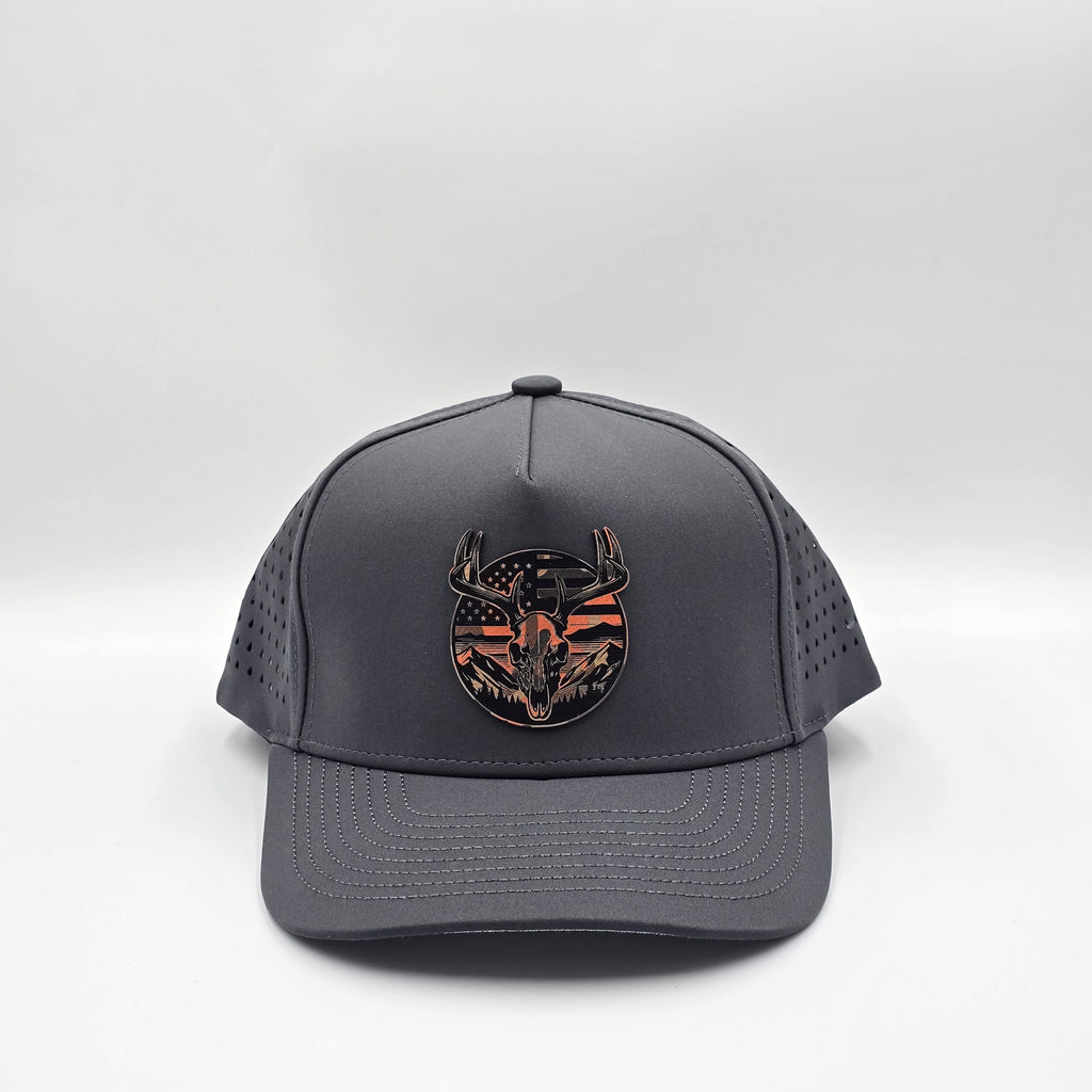 Carbon Charcoal 5 Panel Hunting USA Orange Camo
