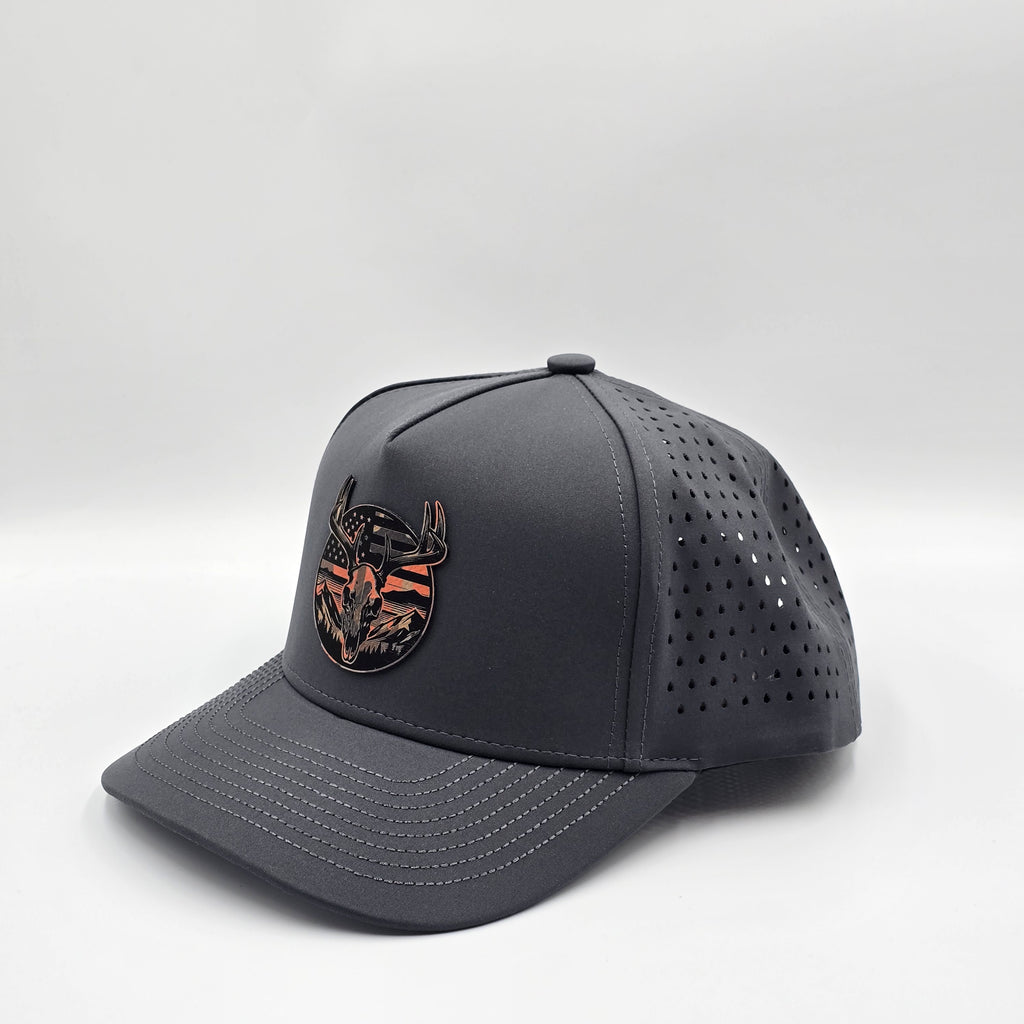 Carbon Charcoal 5 Panel Hunting USA Orange Camo