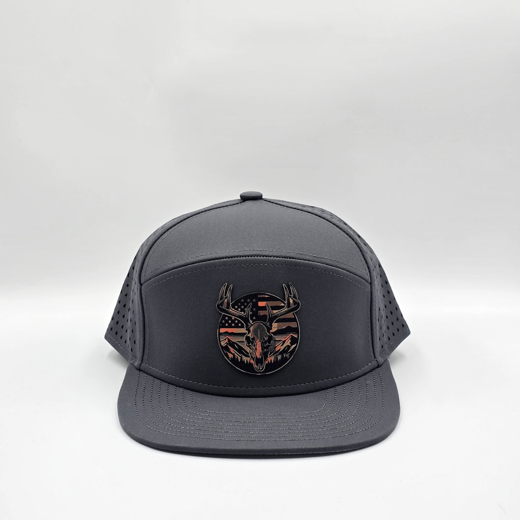 Carbon Charcoal 6 Panel Hunting USA Orange Camo