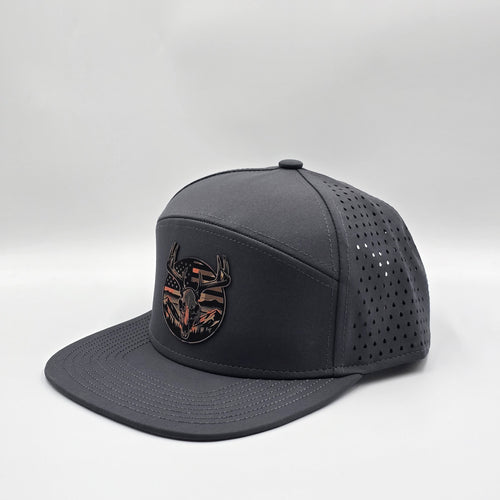 Carbon Charcoal 6 Panel Hunting USA Orange Camo