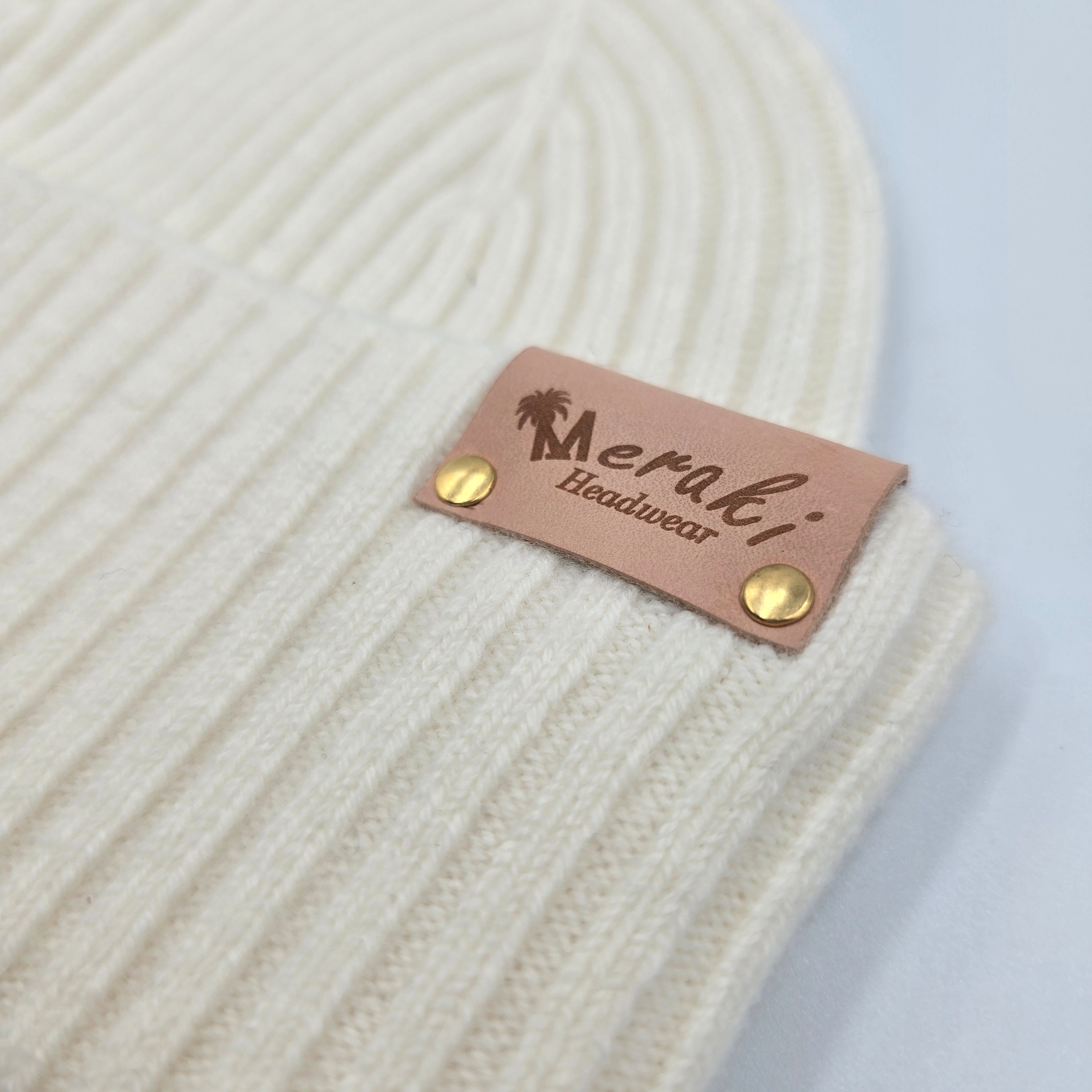 cream merino wool beanie variant-cream