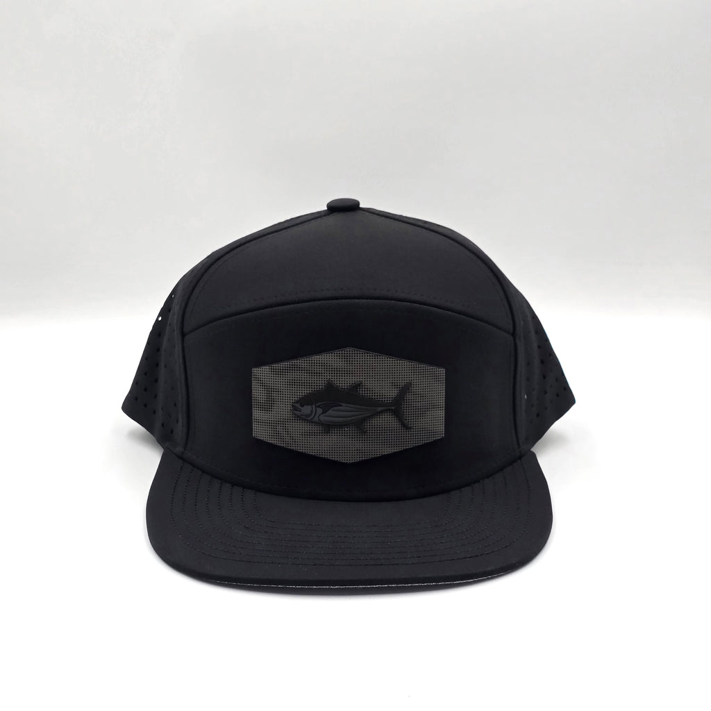 Midnight Black 6 Panel Ocean Tuna Charcoal