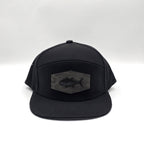 Midnight Black 6 Panel Ocean Tuna Charcoal