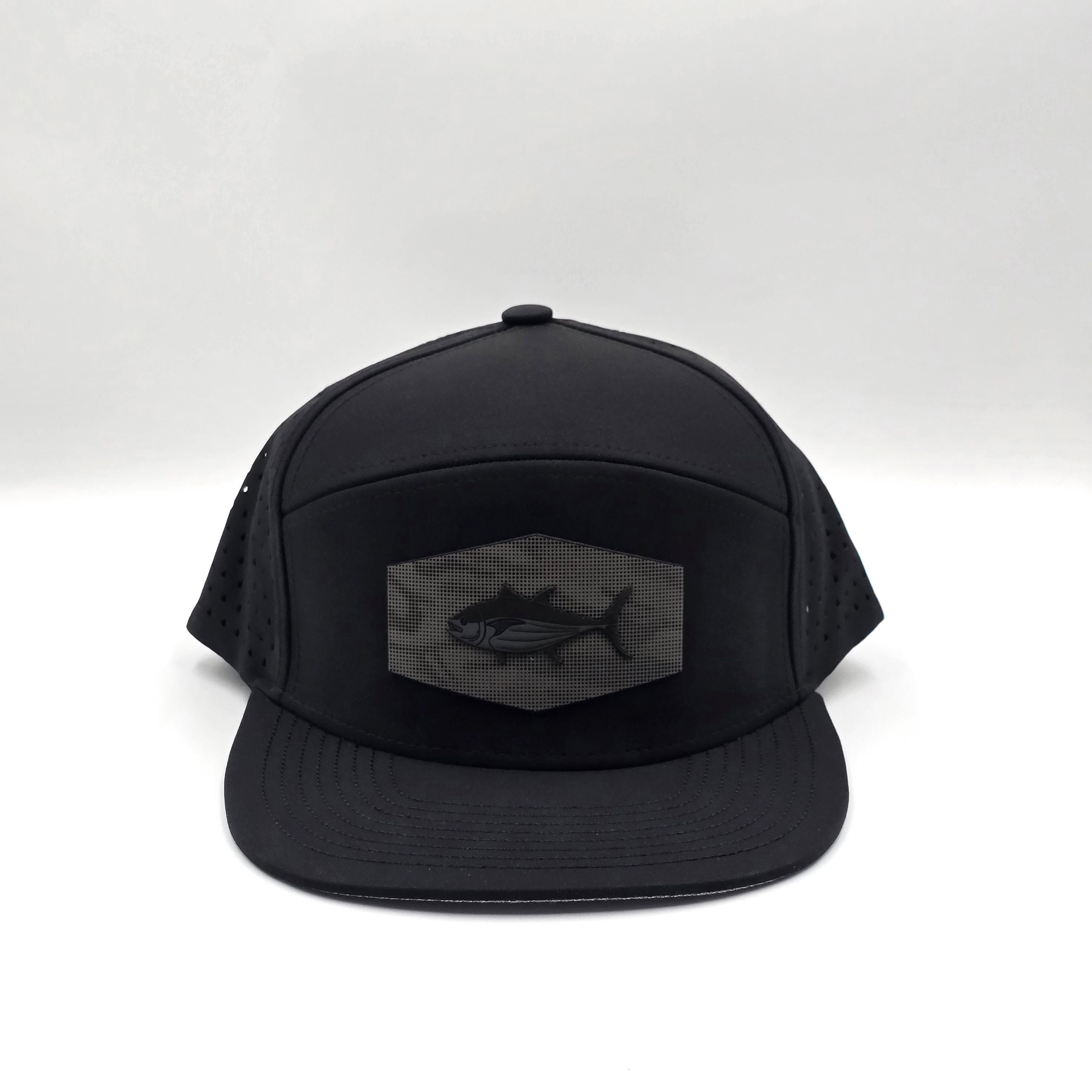 Midnight Black 6 Panel Ocean Tuna Charcoal
