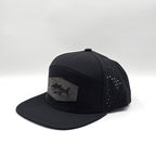 Midnight Black 6 Panel Ocean Tuna Charcoal