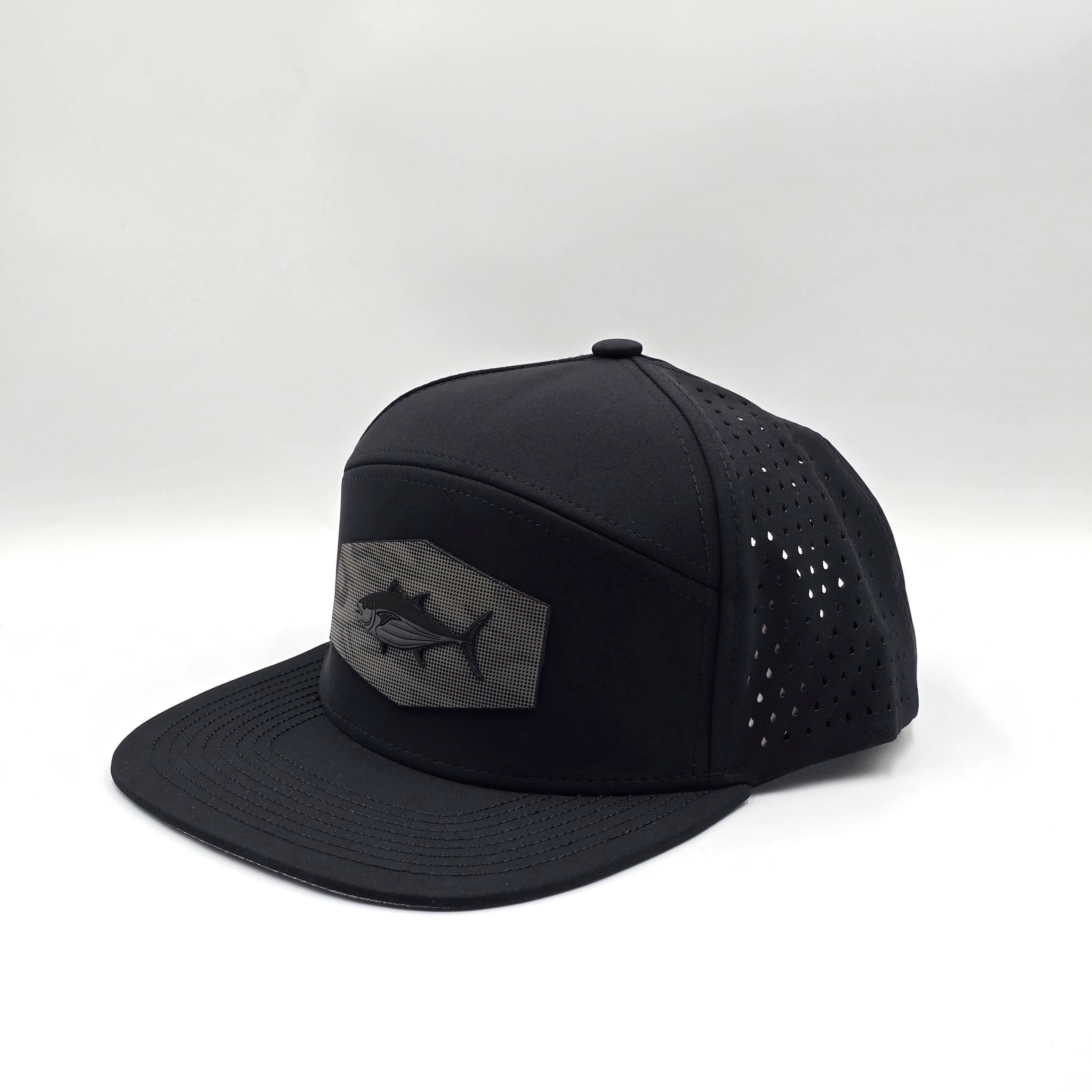 Midnight Black 6 Panel Ocean Tuna Charcoal