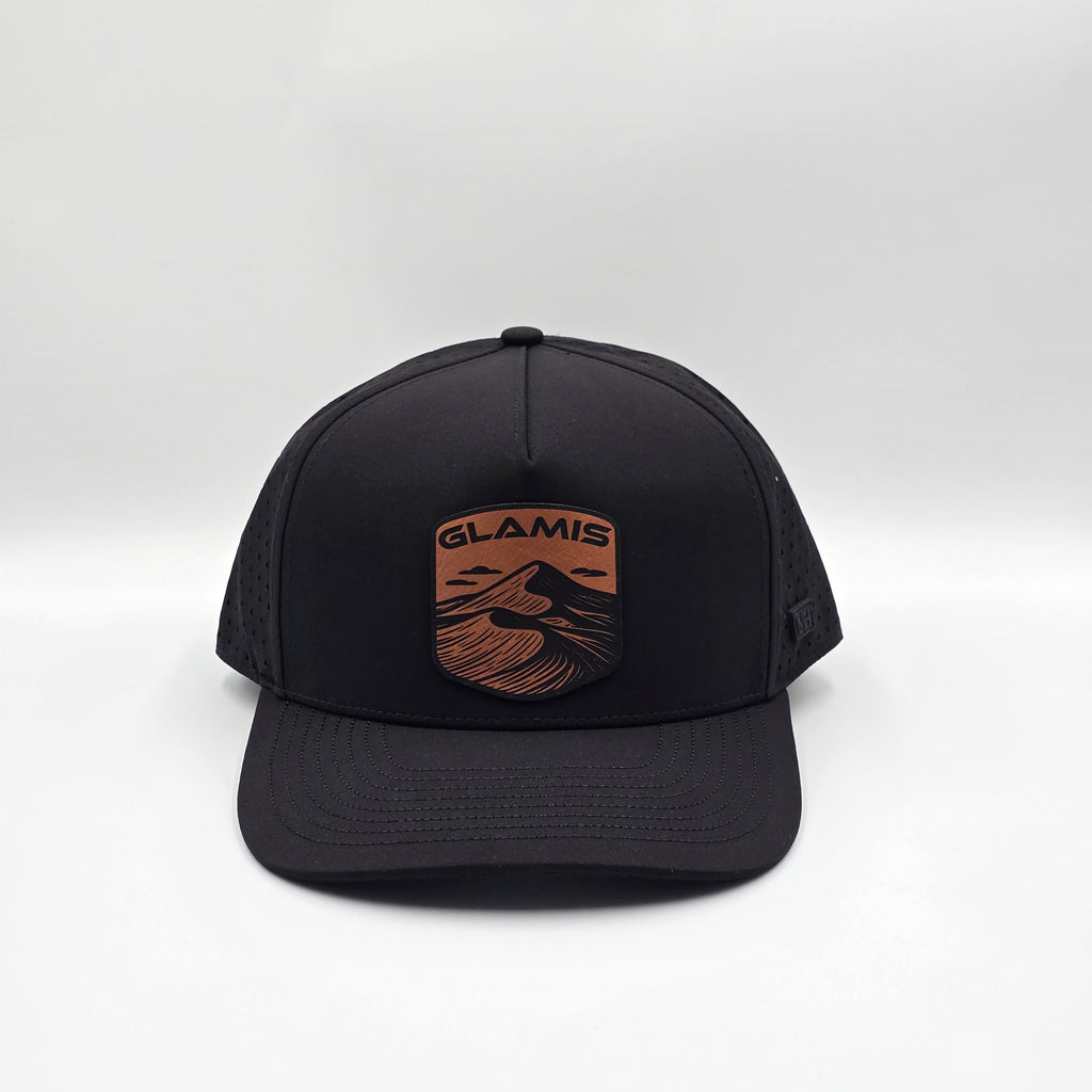 Midnight Black 5 Panel Glamis Badge Rawhide