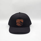 Midnight Black 5 Panel Glamis Badge Rawhide