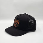 Midnight Black 5 Panel Glamis Badge Rawhide