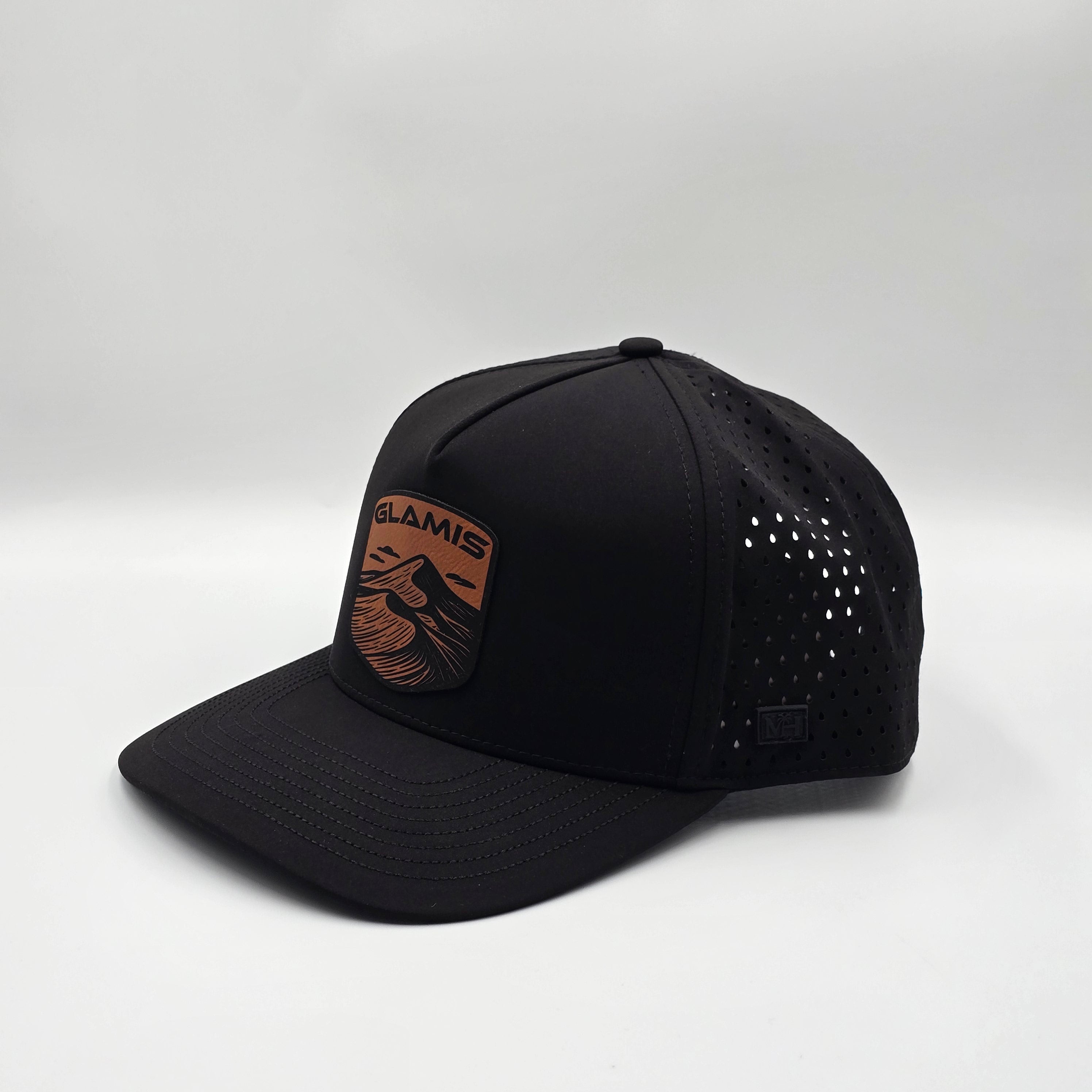 Midnight Black 5 Panel Glamis Badge Rawhide