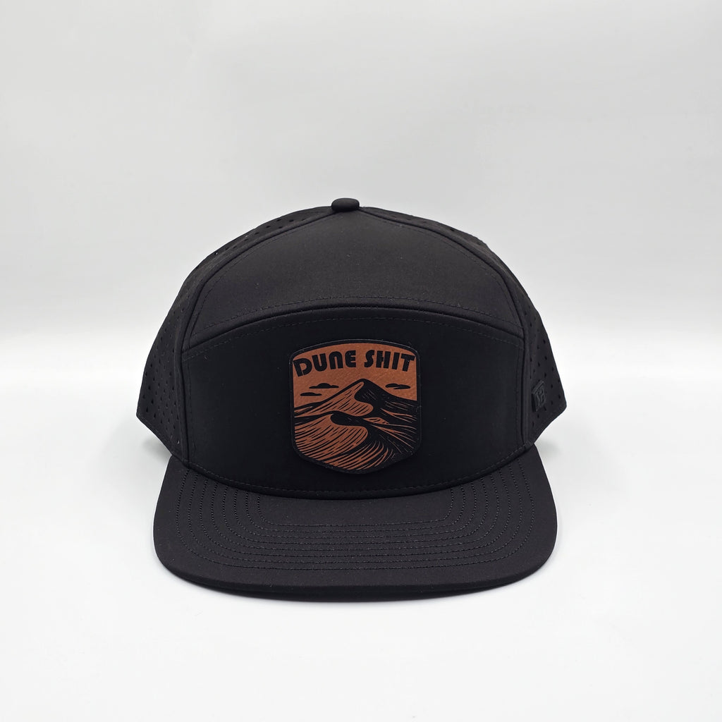Midnight Black 6 Panel Dune Sh*t Badge Rawhide