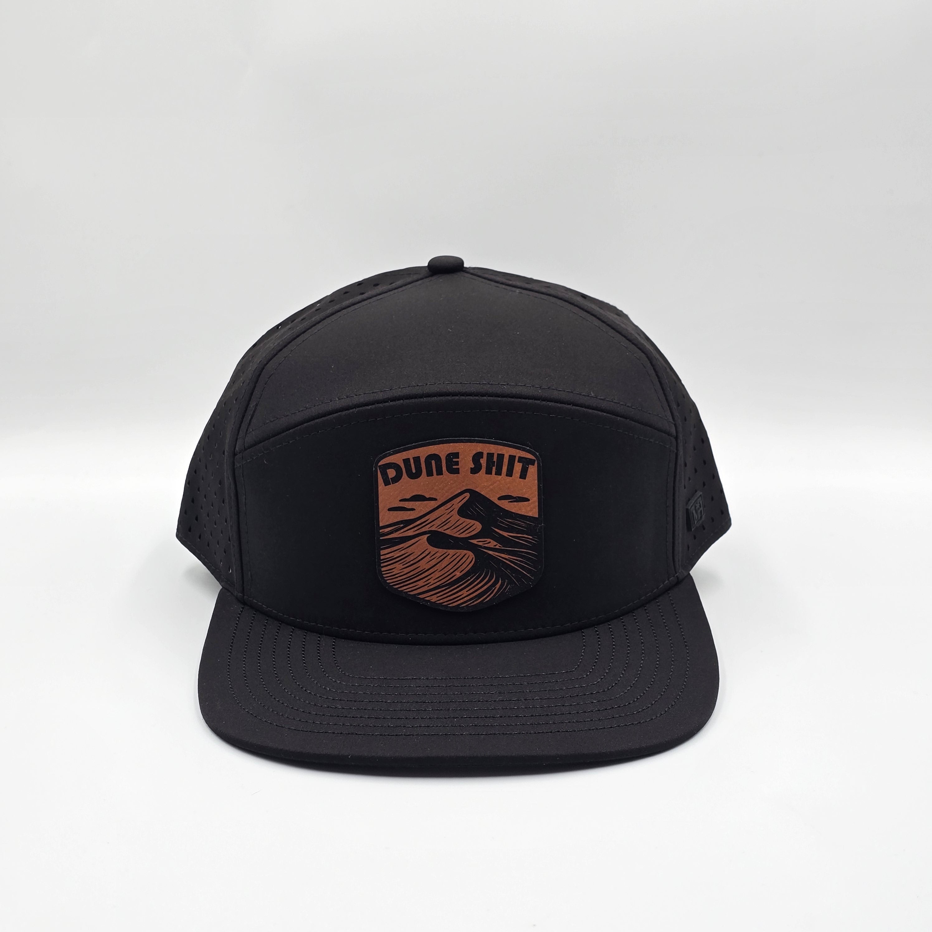 Midnight Black 6 Panel Dune Sh*t Badge Rawhide