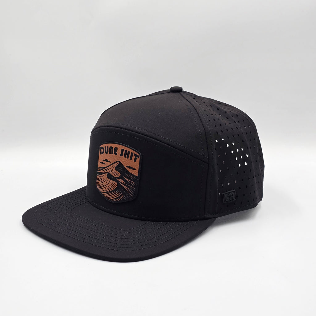 Midnight Black 6 Panel Dune Sh*t Badge Rawhide