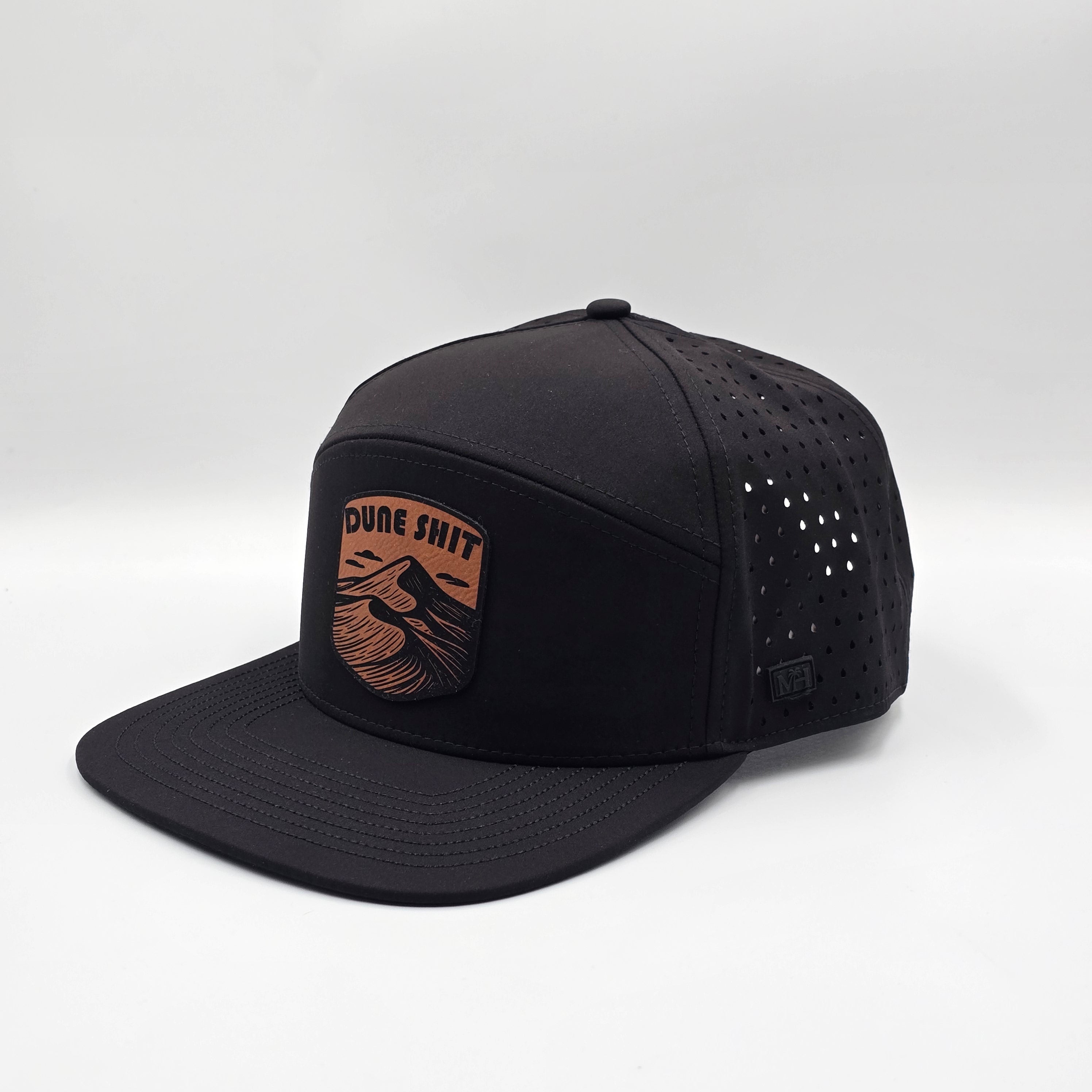 Midnight Black 6 Panel Dune Sh*t Badge Rawhide