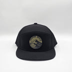 Midnight Black 6 Panel Dune Sh*t Circle Silicone Green