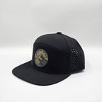 Midnight Black 6 Panel Dune Sh*t Circle Silicone Green