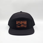 Midnight Black 6 Panel Dune Sh*t Rectangle Rawhide