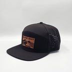 Midnight Black 6 Panel Dune Sh*t Rectangle Rawhide