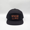 Midnight Black 6 Panel Glamis Rectangle Rawhide