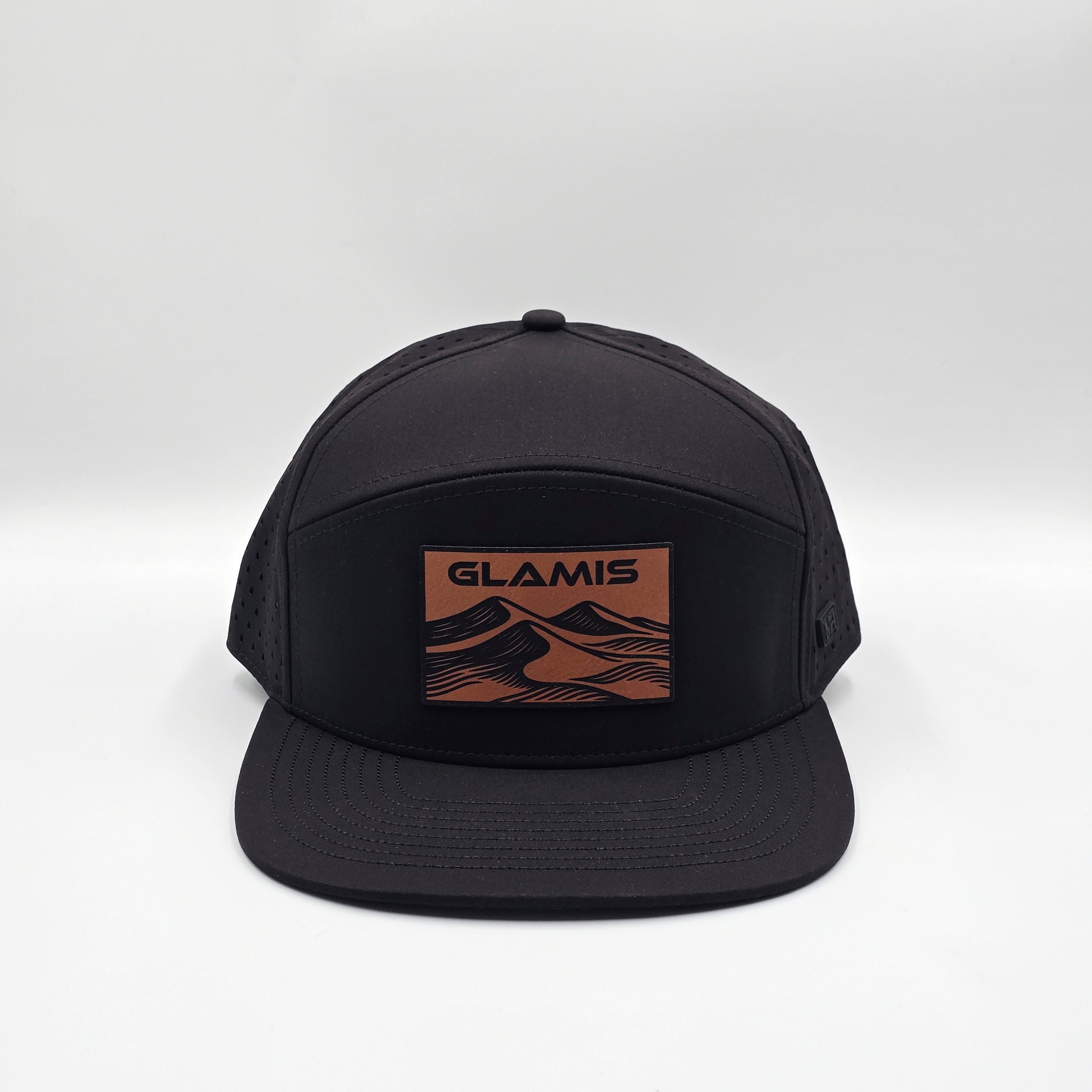 Midnight Black 6 Panel Glamis Rectangle Rawhide
