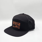 Midnight Black 6 Panel Glamis Rectangle Rawhide