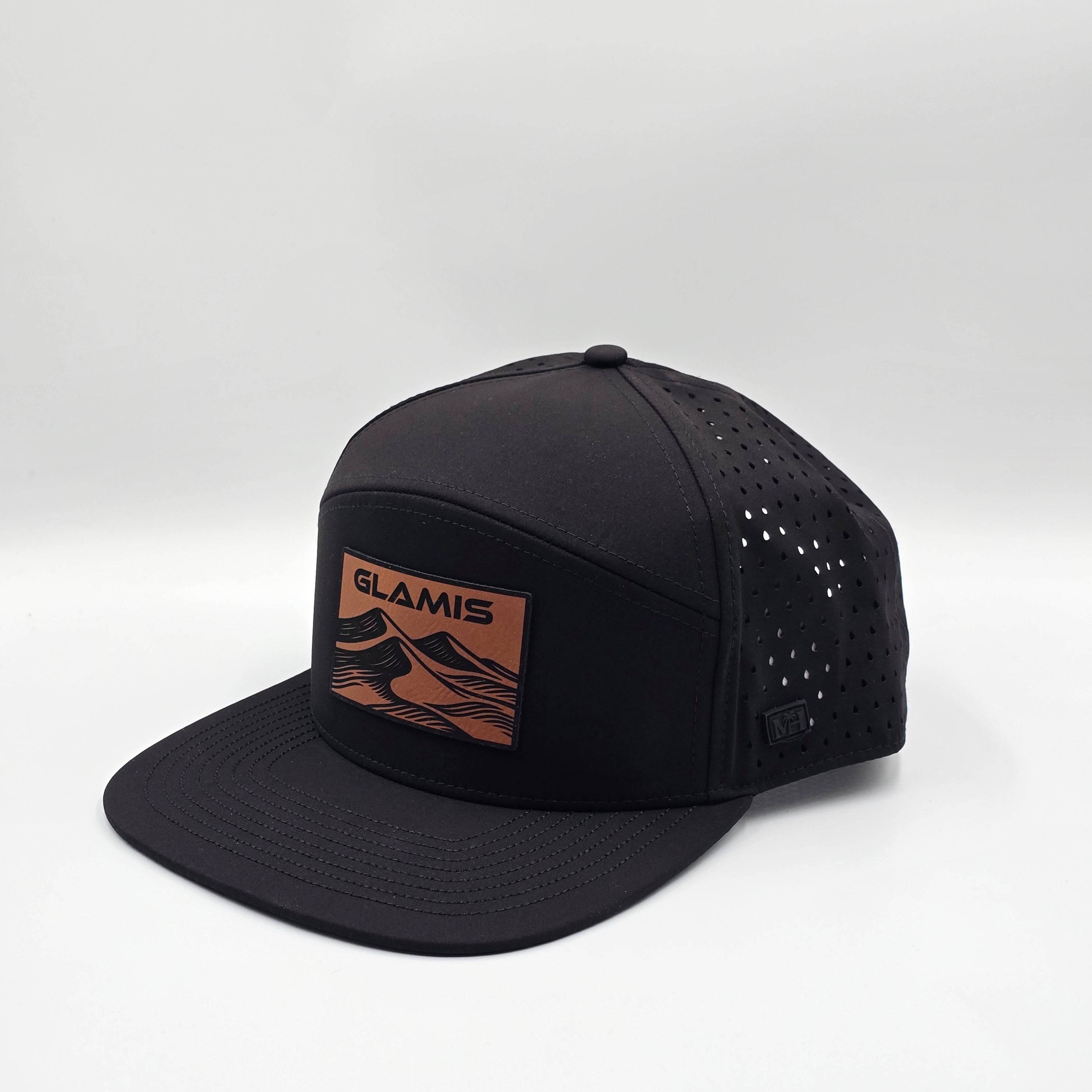 Midnight Black 6 Panel Glamis Rectangle Rawhide