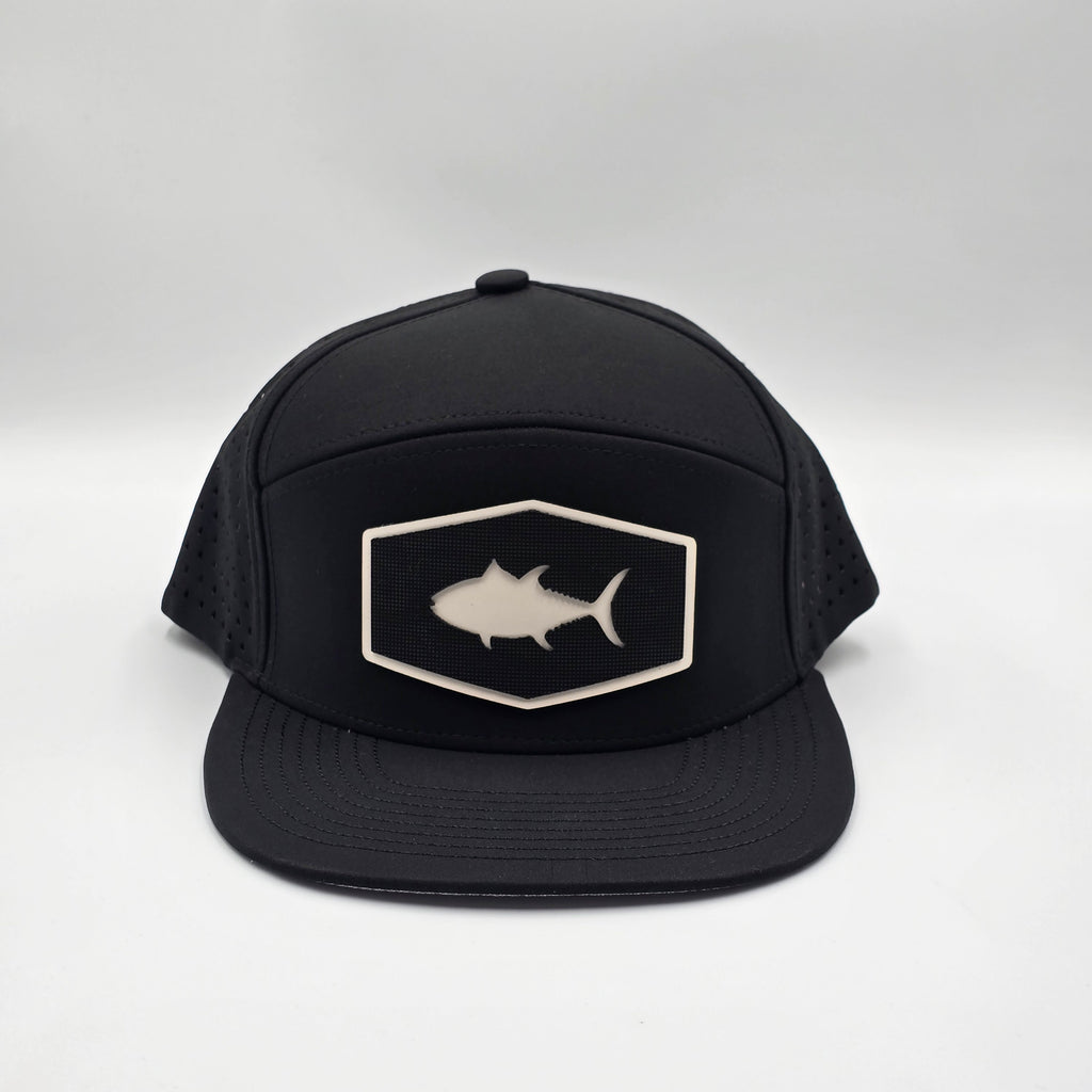 Midnight Black 6 Panel Ocean Tuna White