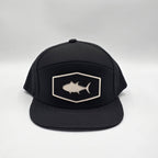 Midnight Black 6 Panel Ocean Tuna White