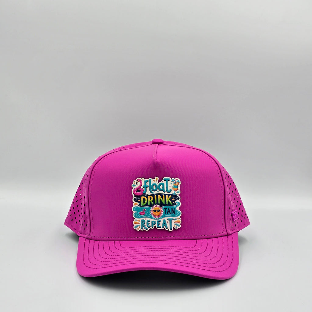 Paradise Pink 5 Panel Float Drink Tan Repeat