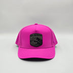 Paradise Pink 5 Panel Glamis Badge Charcoal