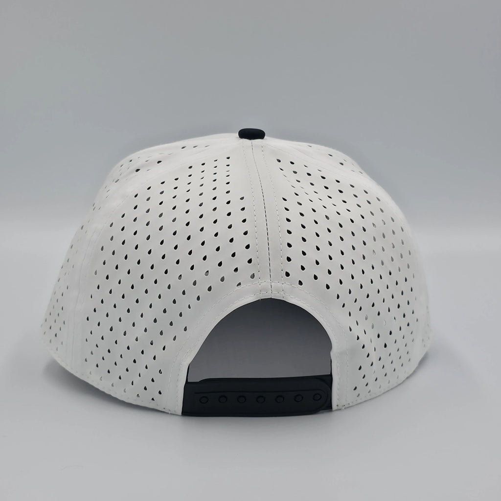 Two-tone cap with white top and black brim on a gray background variant-classic-57cm-to-59cm-polar-eclipse