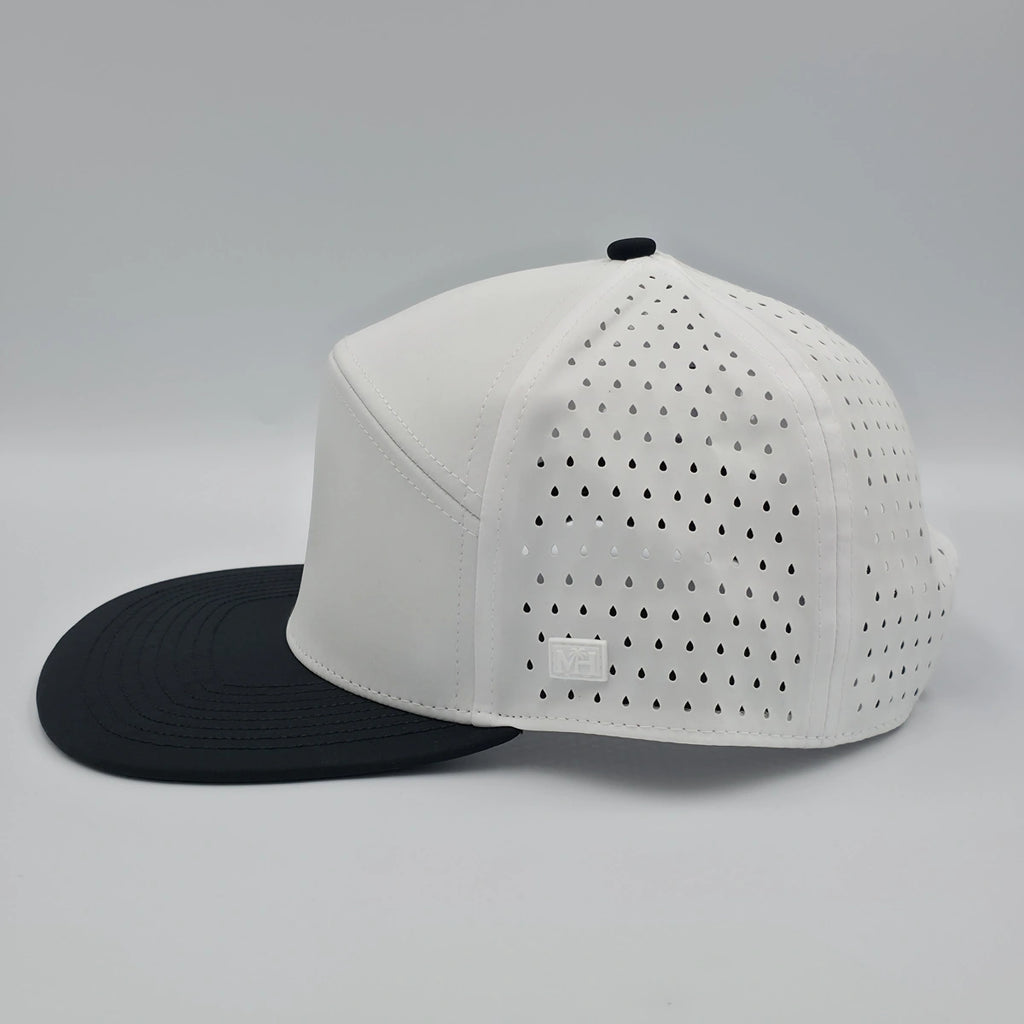 White cap with black brim on a gray background variant-polar-eclipse