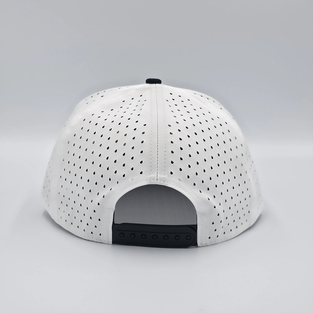 White cap with black brim on a gray background variant-polar-eclipse