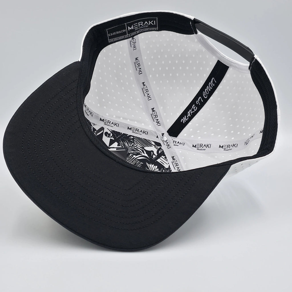 White cap with black brim on a gray background variant-polar-eclipse