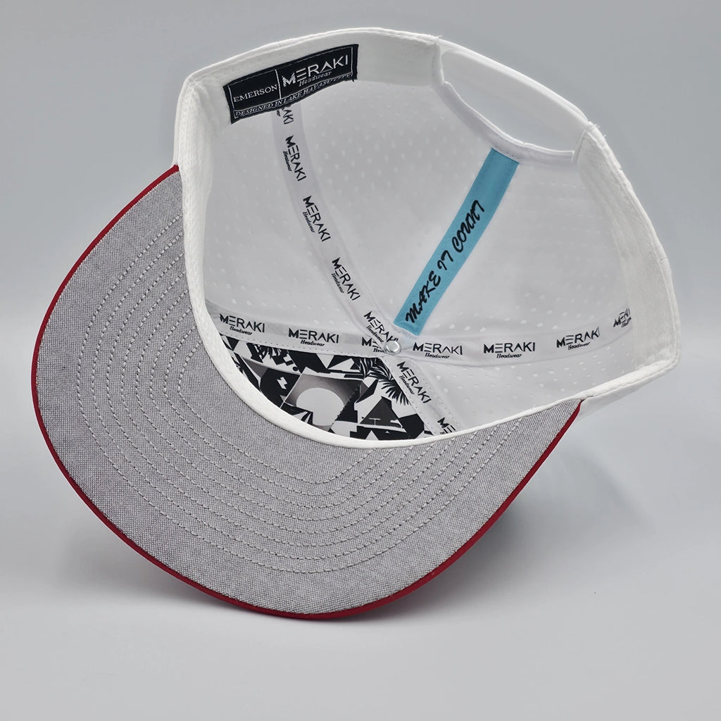 Navy blue and red cap with white mesh back on a gray background variant-classic-57cm-to-59cm-seventy-six