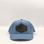 Slate Blue 5 Panel Lake Havasu City Lake Map with USA Flag